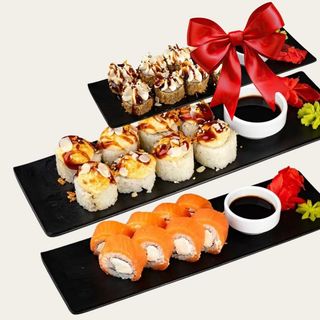 Филадельфия+Якимашита с лососем+Салмон темпура в подарок