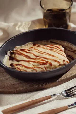 Canelón de pollo asado trufado