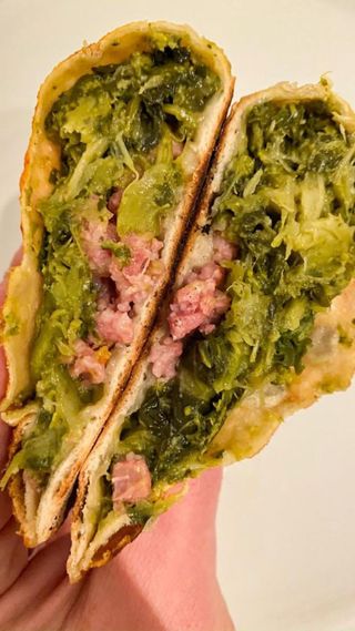 Panzerotto Fritto con Rape e Norcia