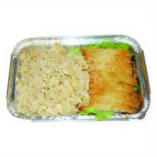 Arroz de Chapa e panado de Frango(18)