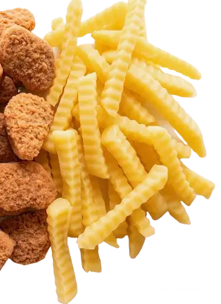 Patatine con nuggets