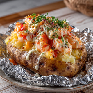 Patata asada fruit de mer