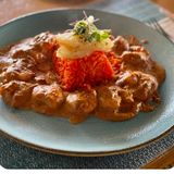 Strogonoff de langostinos 