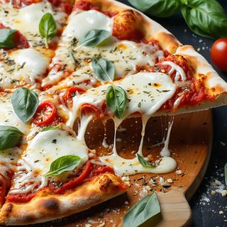 Kawałek pizzy margarity