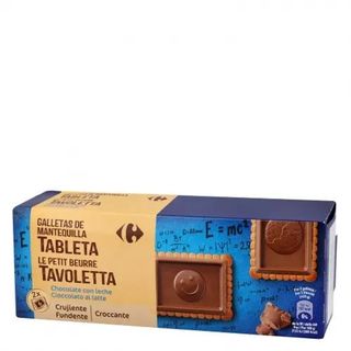 Galletas Con Tableta De Chocolate Y Leche Carrefour 150 Gr.