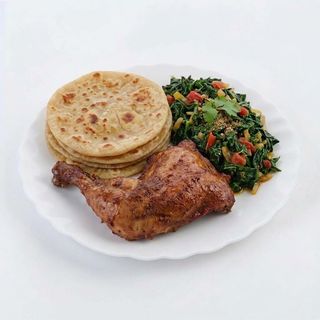 1/4 Chicken Fry + Veg with Chapati (1)