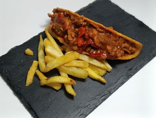Taco tex-mex con patatas 