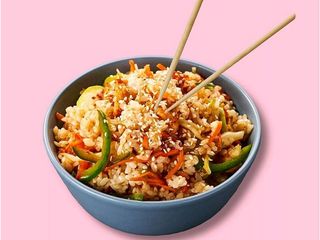 Тайский рис з копченою куркою 