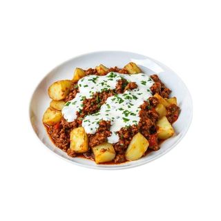 Patatas Con Salsa Bolognesa