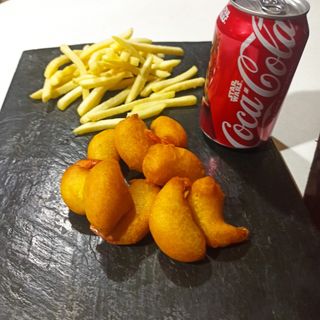 Combo gambas gabardina con salsa ali oli