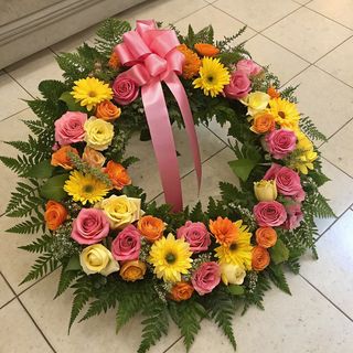 Couronne Florale Pastel - 26 Fleurs