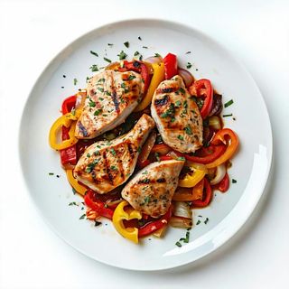 Suprema di pollo con peperonata