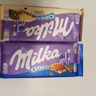 Chocolate Milka Oreo blanco o negro 