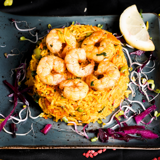 Arroz Al Curry Con Gambón