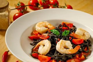 Tagliolini Neri con Gamberi