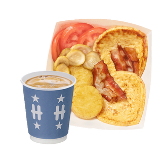 Сутрешен омлет с бекон меню