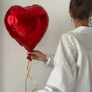 Серце фольговане червоне , 42 см 