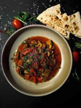 Caponata con focaccia