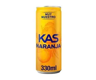 KAS Naranja Zero Refresco con gas sabor Naranja sin Azúcar Lata 330ml