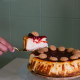Tarta De Queso Y Fresas Porción