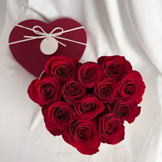 Coeur roses rouges