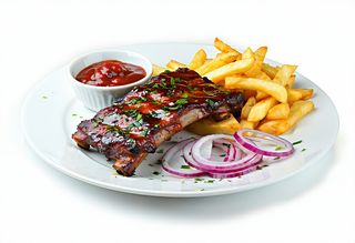 Coaste de porc jumătăți