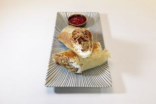 Dürüm kebap con queso