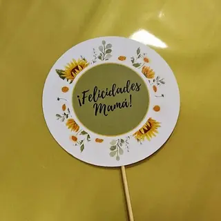 Cartel "Felicidades Mamá" Girasoles