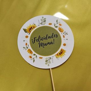 Cartel "Felicidades Mamá" Girasoles