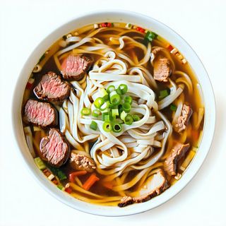 24 Zuppa di spaghetti di soia con zhazai e carne