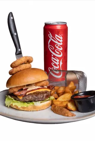 Prague burger +Coca Cola