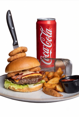 Prague burger +Coca Cola
