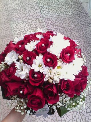 Bouquet fiori misti rosso