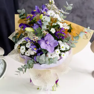 Buchet Alb-Violet (2233)