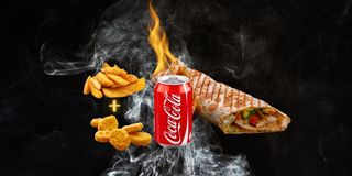 Chawarma Poulet + 4p Nuggets + Frites Épicées + Coca-cola 25cl