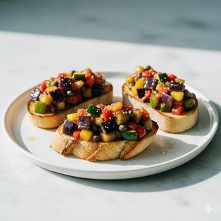 Bruschette con caponata di verdure 3 pezzi