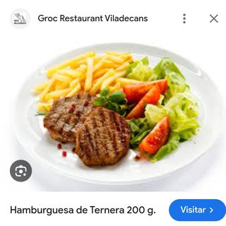 Plato conbinado hamburguesa