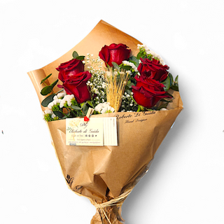 5 rose rosse extra