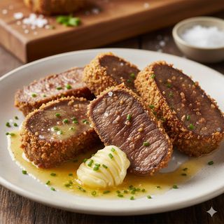 Телешки език в масло