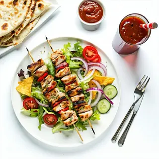 23 Pita  kalamaki pollo