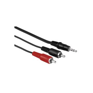 Hama aux kabel 3.5mm jack na 2 rca, crni, 2m 43333