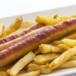 Salchicha Con Patatas Fritas
