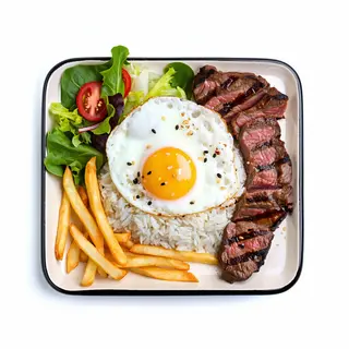 Plato combinado con cerdo