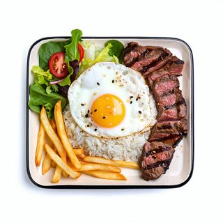 Plato combinado con cerdo