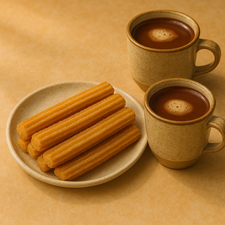 Churros (6 uds.) con 2 chocolates a la taza