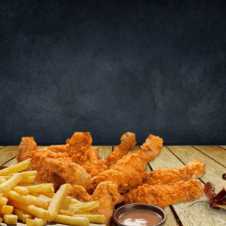 Crispy Wings com Fritas Asas de Frango