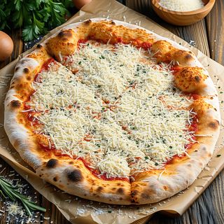 Pizza pane pe vatră cu parmezan