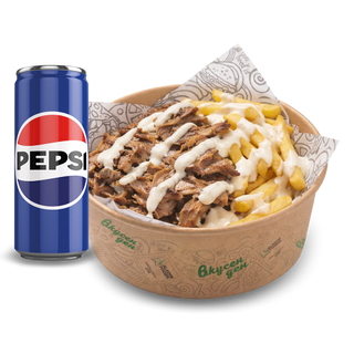 ДЮНЕР БОУЛ С ТЕЛЕШКО И КАРТОФKИ + КЕН