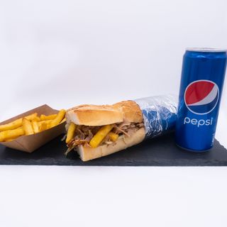panino kebab+patatine+pepsi