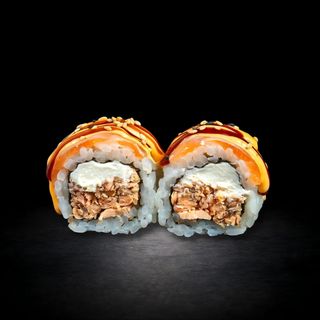 77. Uramaki De Salmó Cuit Amb Philadelphia I Salsa D'Anguila (8 Uds.)